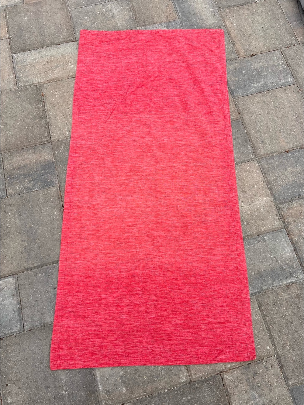 Vintage Kitchen Kaboodle Red Table Runner 55” Heathered Cotton Blend Table Linen